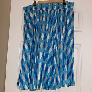 Pinup Couture House Harlequin Skirt in Ice Blue